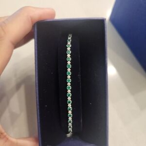 Swarovski Emerald Green Crystal Tennis Bracelet